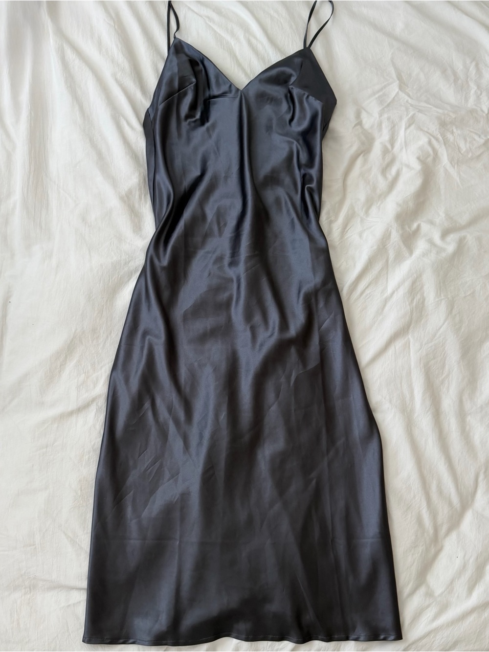 grace loves lace silky slip dress with open back